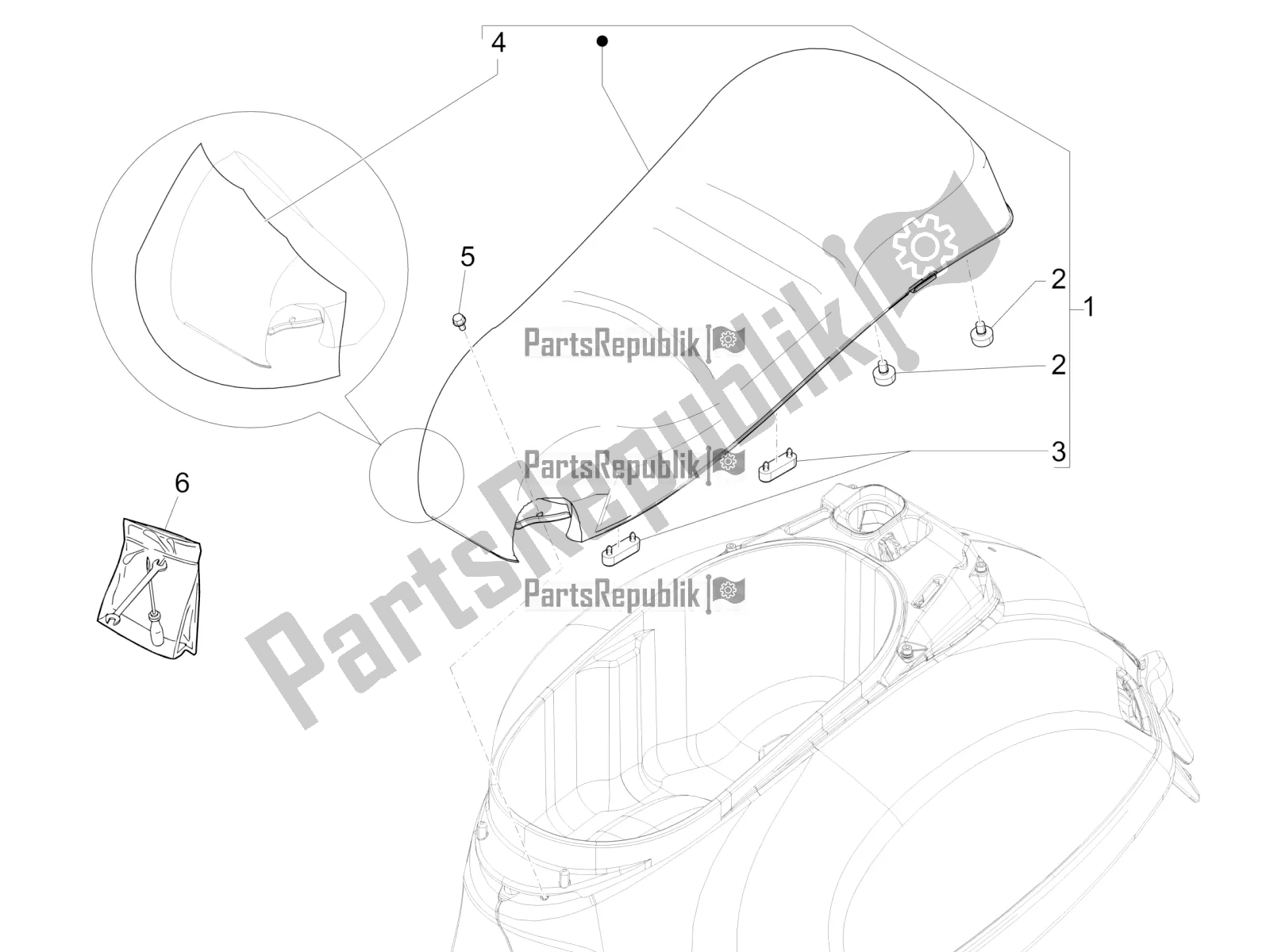 Toutes les pièces pour le Selle / Sièges du Vespa GTS 300 Super IE ABS USA 2016