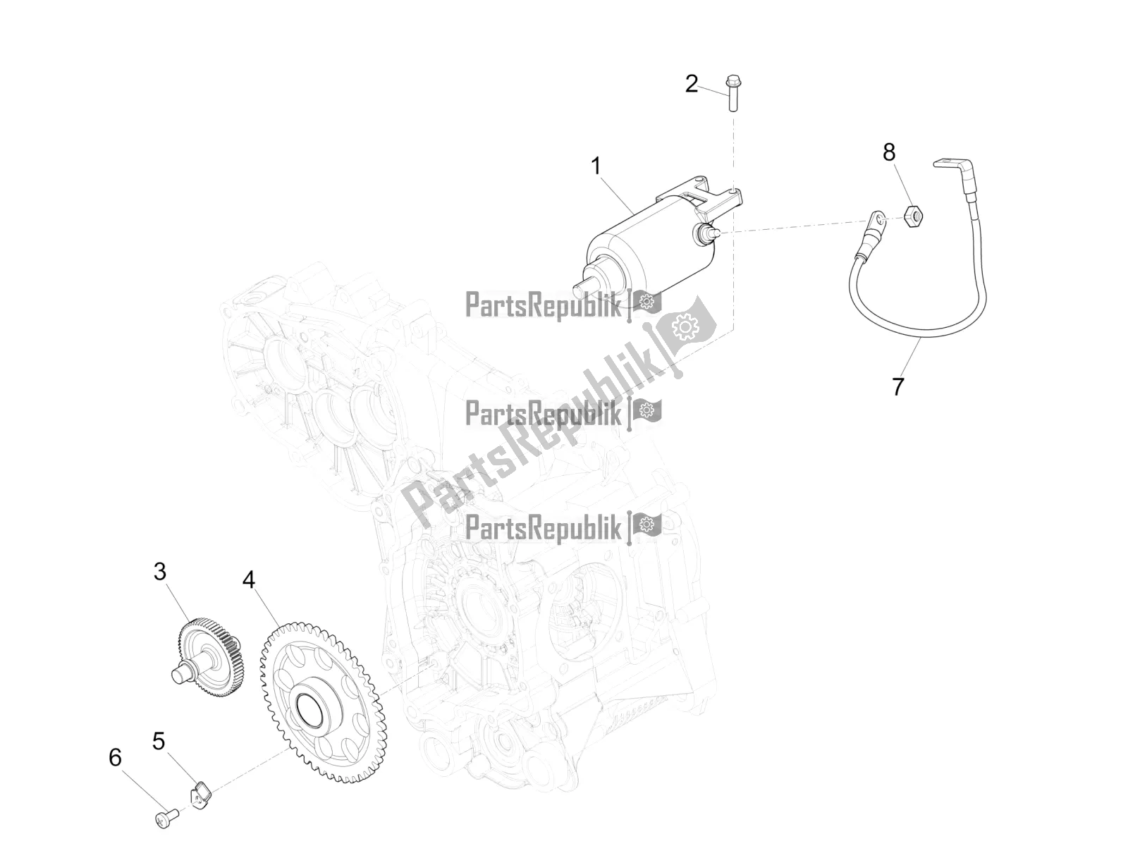 Todas las partes para Stater - Arranque Eléctrico de Vespa GTS 300 Super IE ABS USA 2016