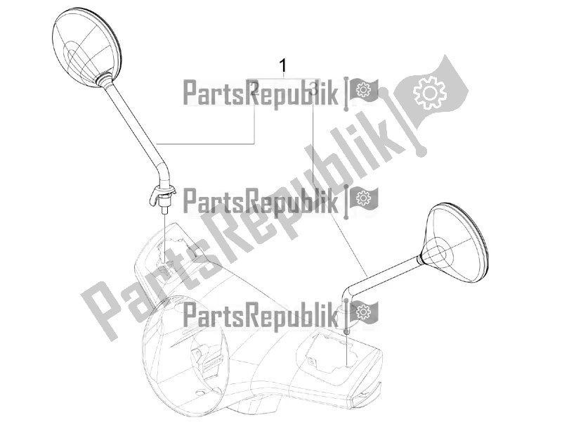 Toutes les pièces pour le Miroir (s) De Conduite du Vespa GTS 300 Super IE ABS USA 2017