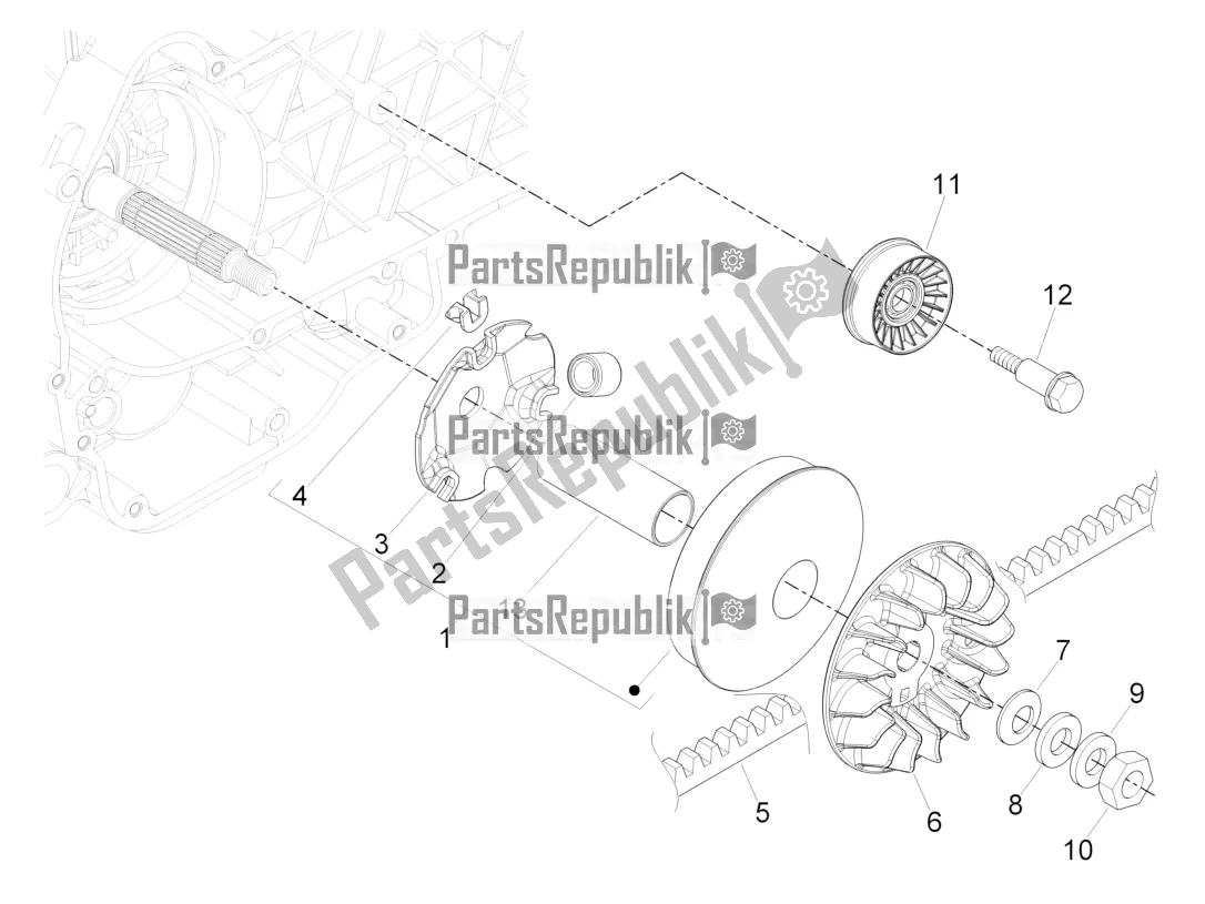 Toutes les pièces pour le Poulie Motrice du Vespa GTS 300 Super IE ABS USA 2017