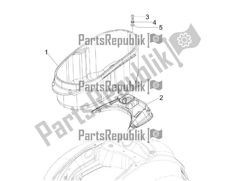 Toutes les pièces pour le Logement De Casque - Sous La Selle du Vespa GTS 300 Super IE ABS USA 2017