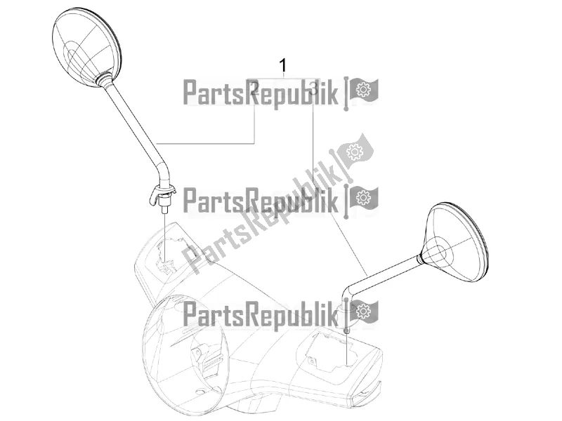 Toutes les pièces pour le Miroir (s) De Conduite du Vespa GTS 300 Super IE ABS USA 2018