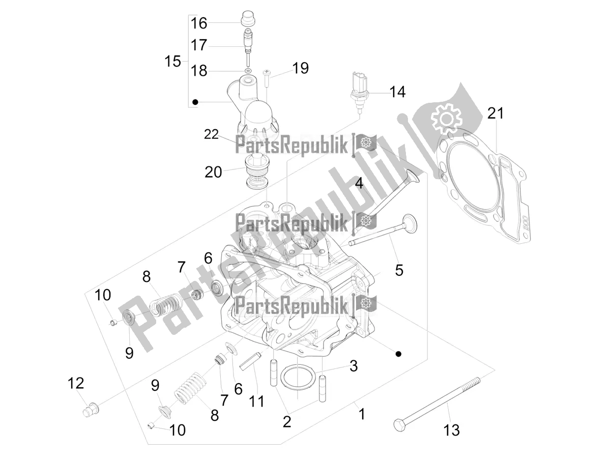 Toutes les pièces pour le Unité De Tête - Valve du Vespa GTS 300 Super IE ABS USA 2018