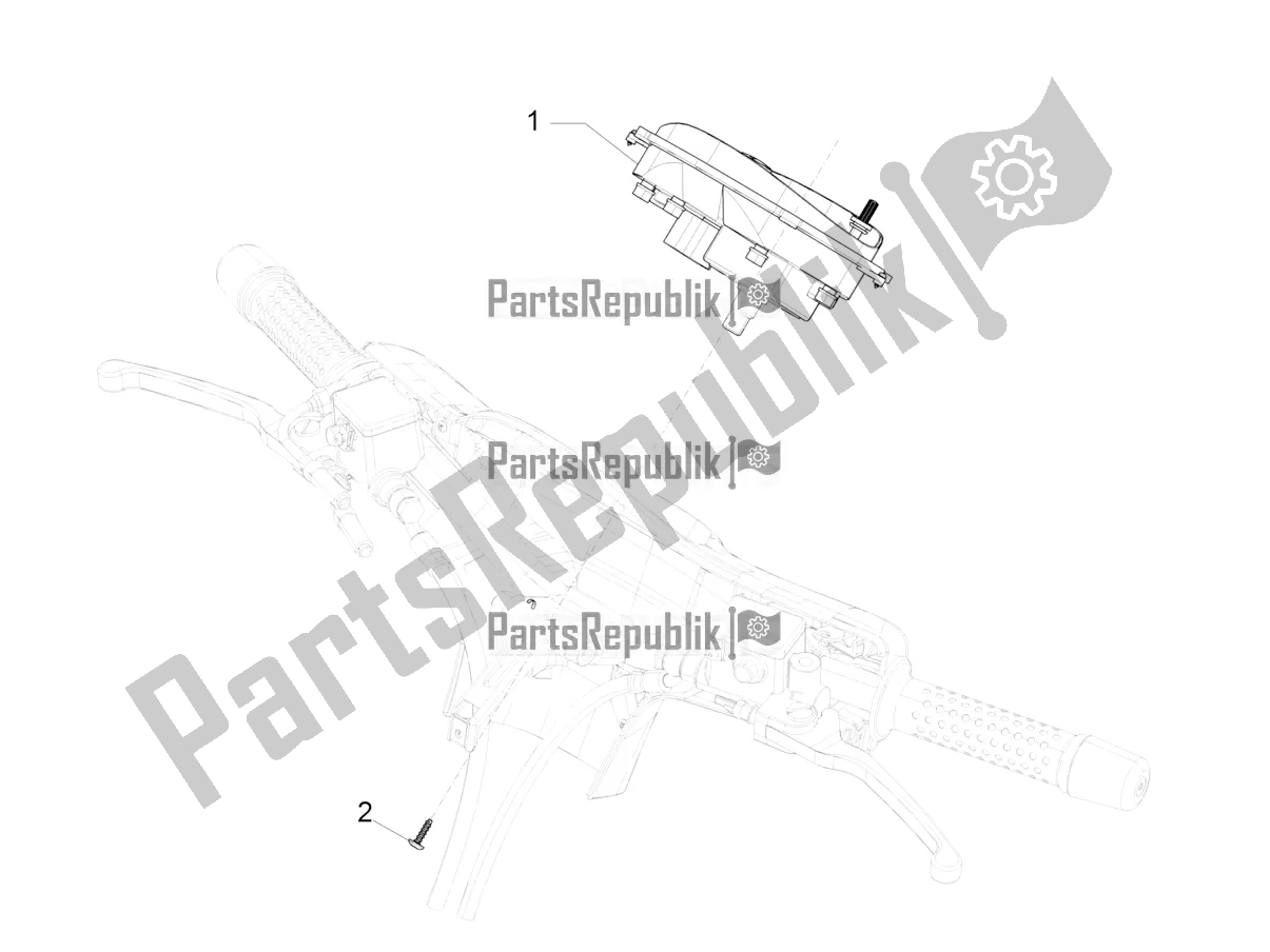 Todas las partes para Combinación De Medidor - Cruscotto de Vespa GTS 300 Super IE ABS USA 2018