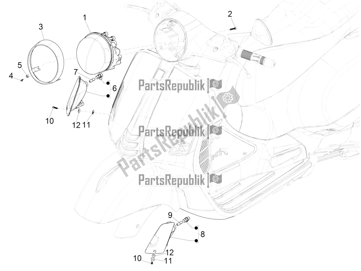 Toutes les pièces pour le Phares Avant - Clignotants du Vespa GTS 300 Super Sport USA 2021