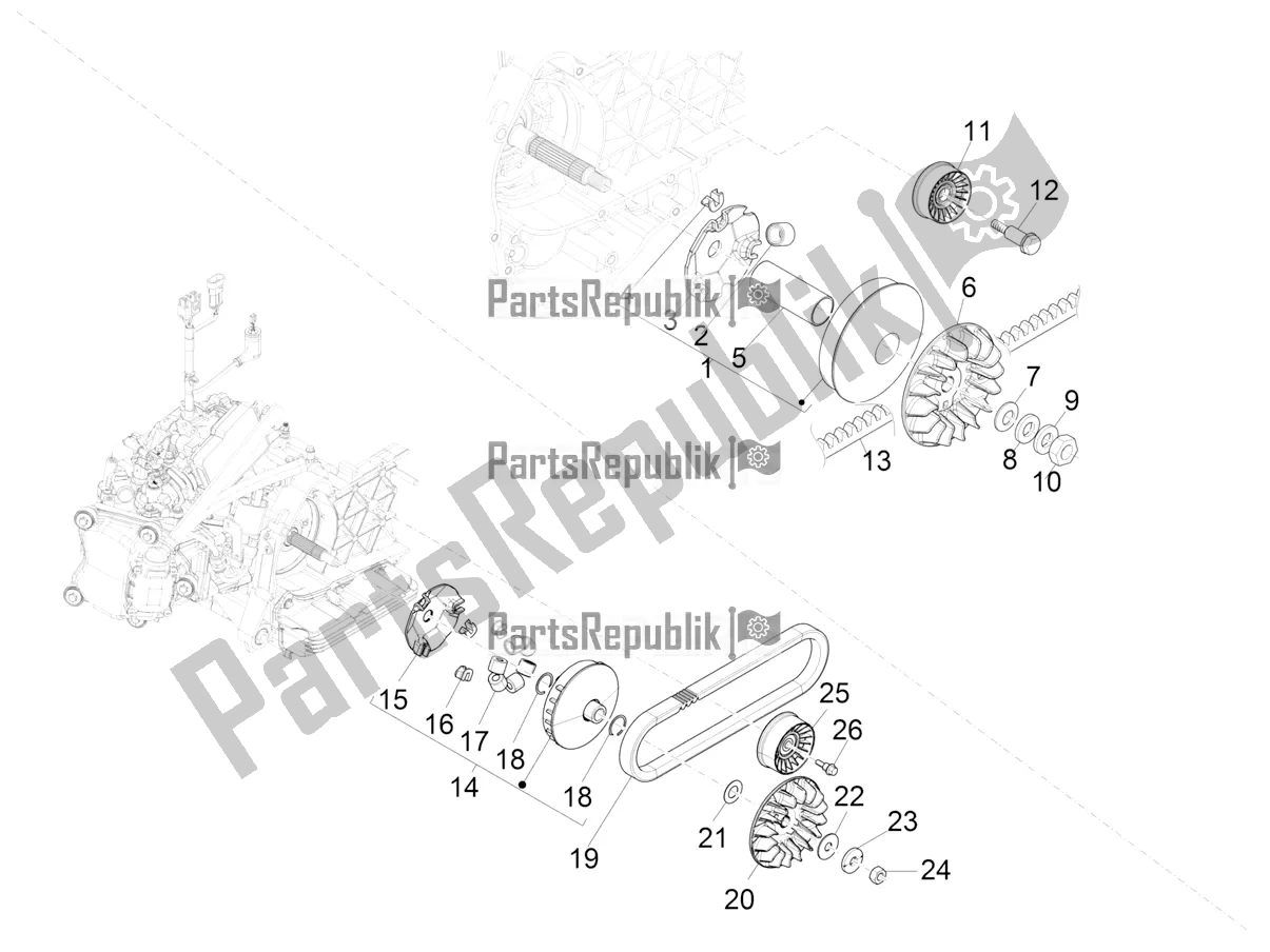Toutes les pièces pour le Poulie Motrice du Vespa GTS 300 Super-Tech IE ABS Apac 2017