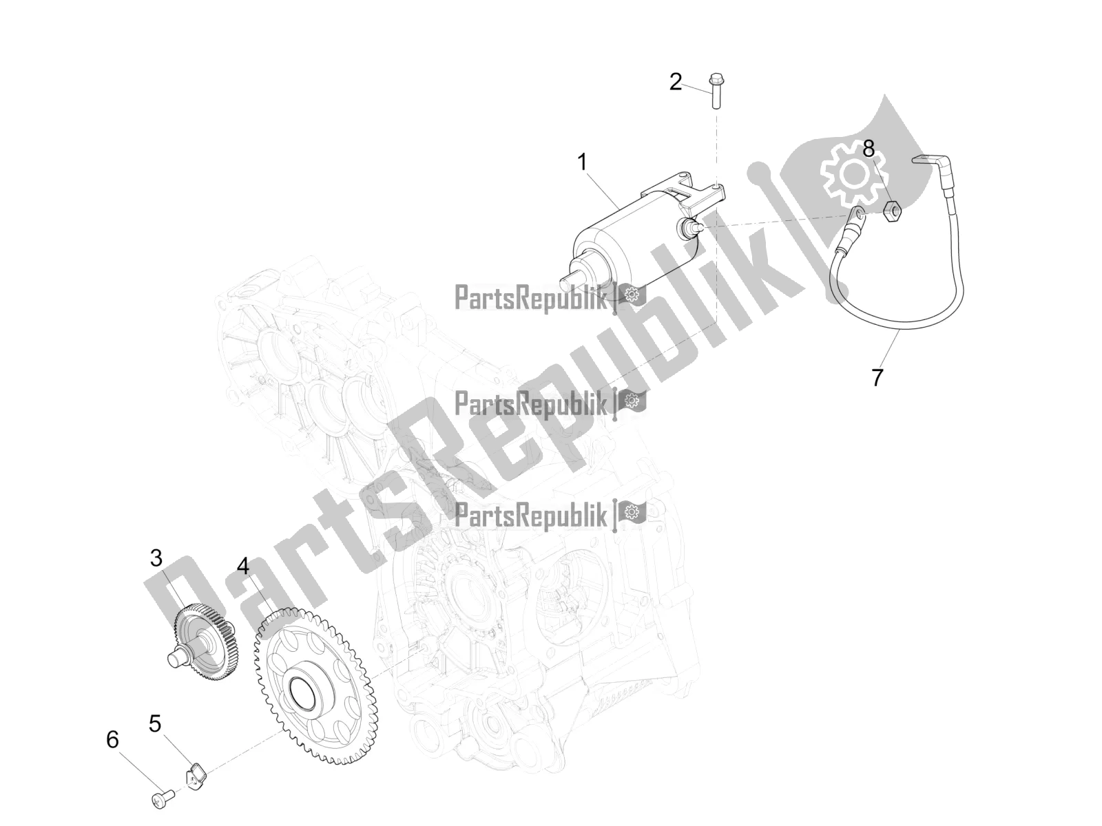 Toutes les pièces pour le Stater - Démarreur électrique du Vespa GTS 300 Super-Tech IE ABS Apac 2017