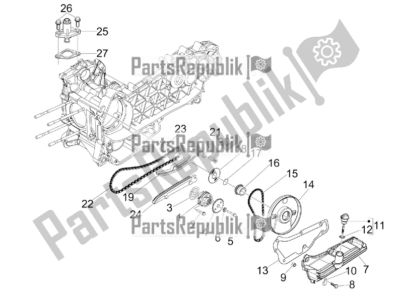 Todas las partes para Bomba De Aceite de Vespa GTS 300 Super-Tech IE ABS Apac 2019