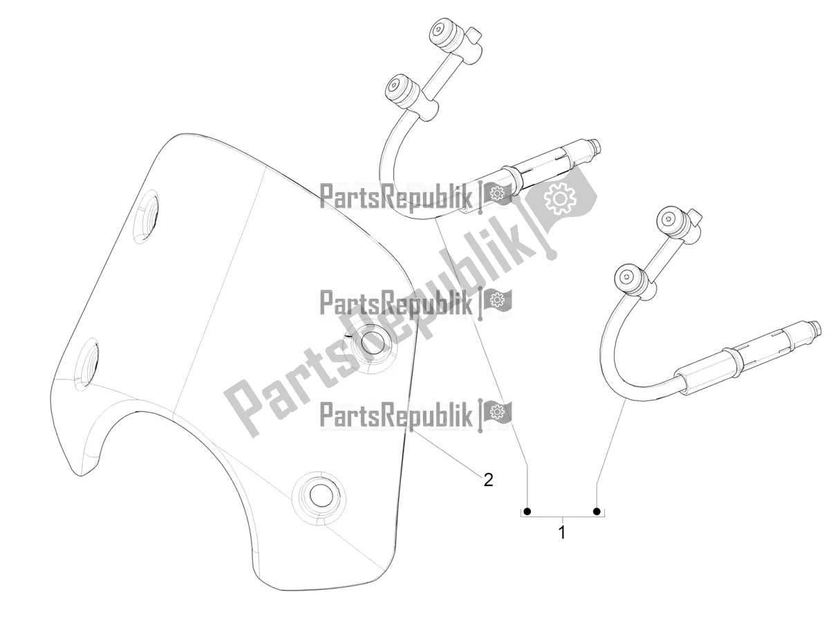 Toutes les pièces pour le Pare-brise - Verre du Vespa GTS 300 Super-Tech IE ABS Apac 2019