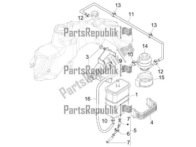 Toutes les pièces pour le Système Anti-percolation du Vespa GTS 300 Super-Tech IE ABS Apac 2020