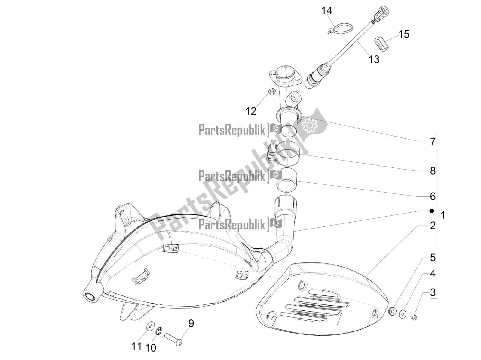 Toutes les pièces pour le Silencieux du Vespa GTS 300 Super-Tech IE ABS Apac 2020