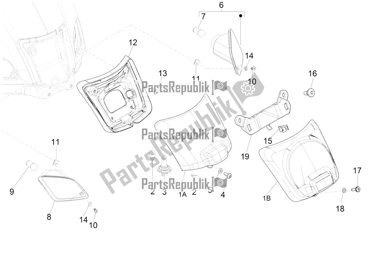 Toutes les pièces pour le Phares Arrière - Clignotants du Vespa GTS 300 Super-Tech IE ABS Apac 2021