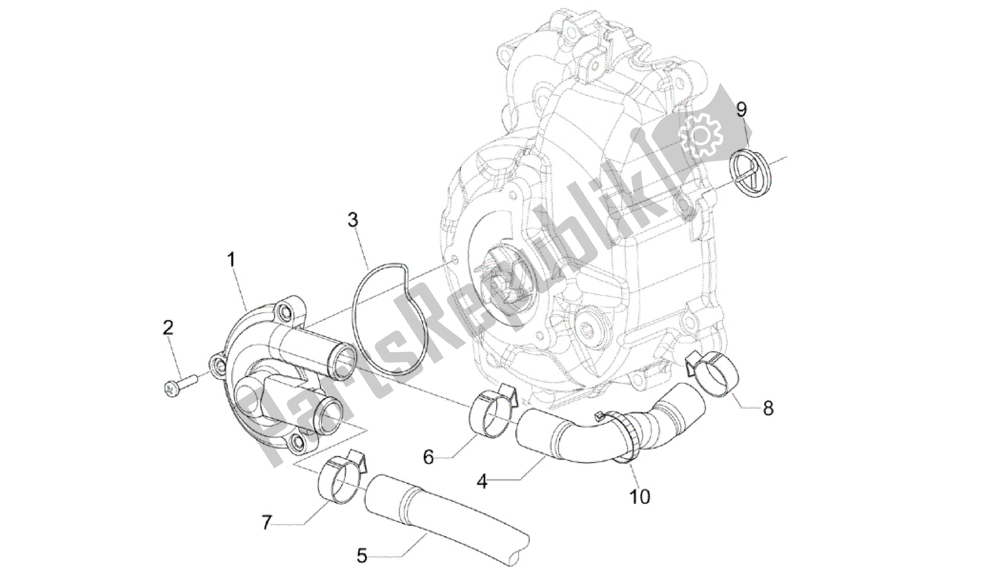 Toutes les pièces pour le Bomba De Agua du Vespa GTV 250 2007