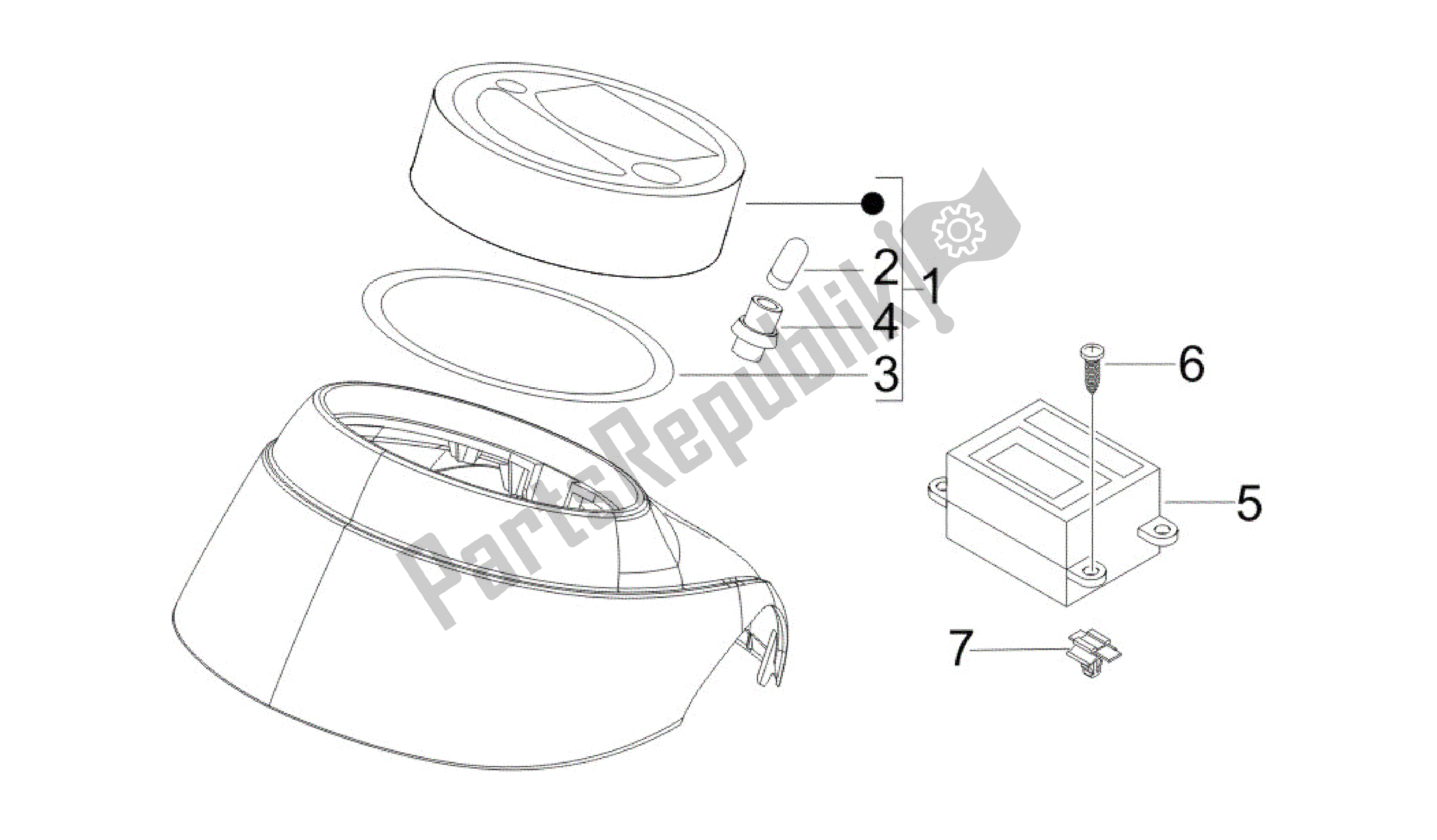 Toutes les pièces pour le Tablero De Instrumentos - Cruscotto du Vespa GTV 250 2007