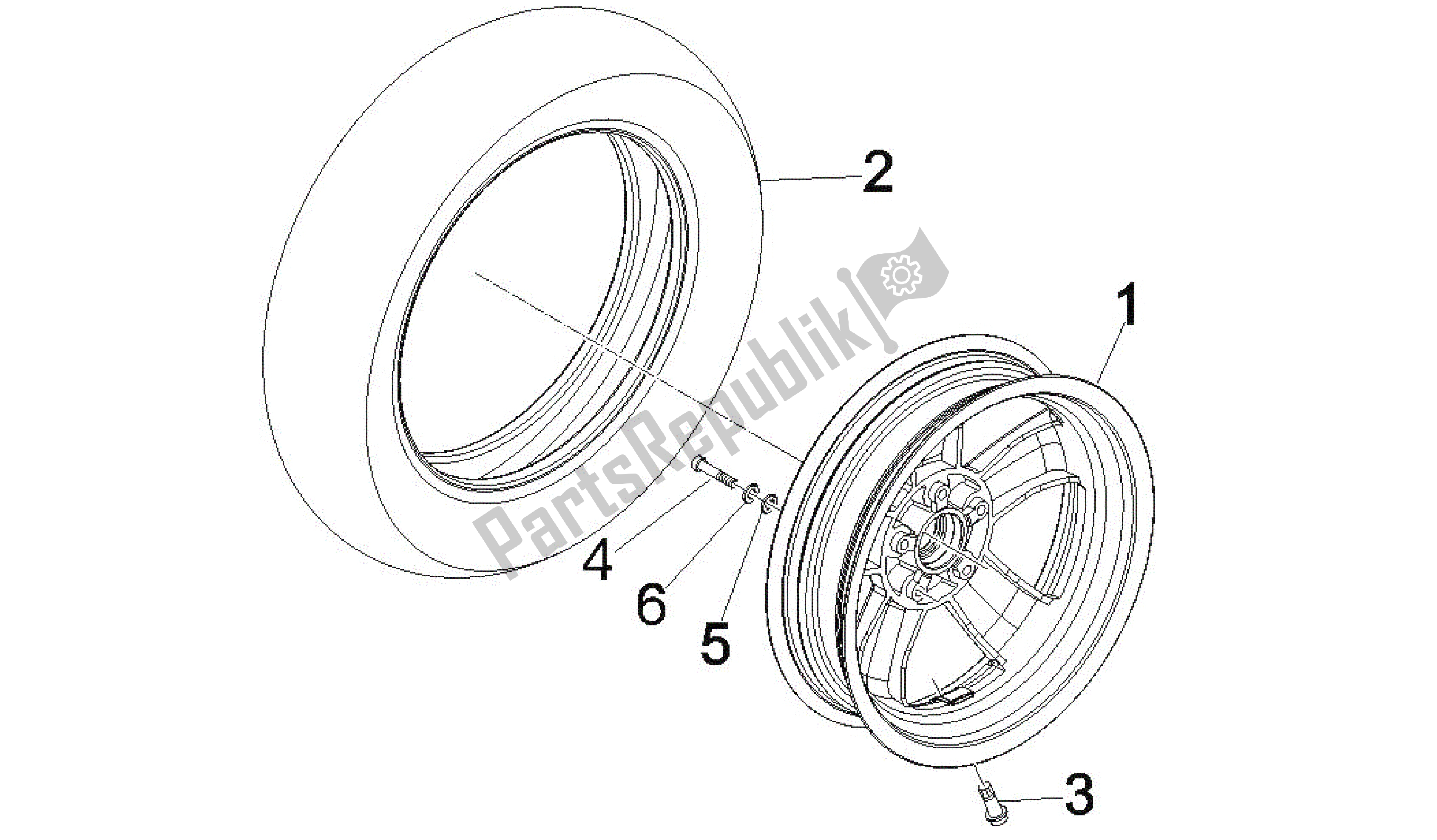 Toutes les pièces pour le Rueda Delantera du Vespa GTV 250 2007