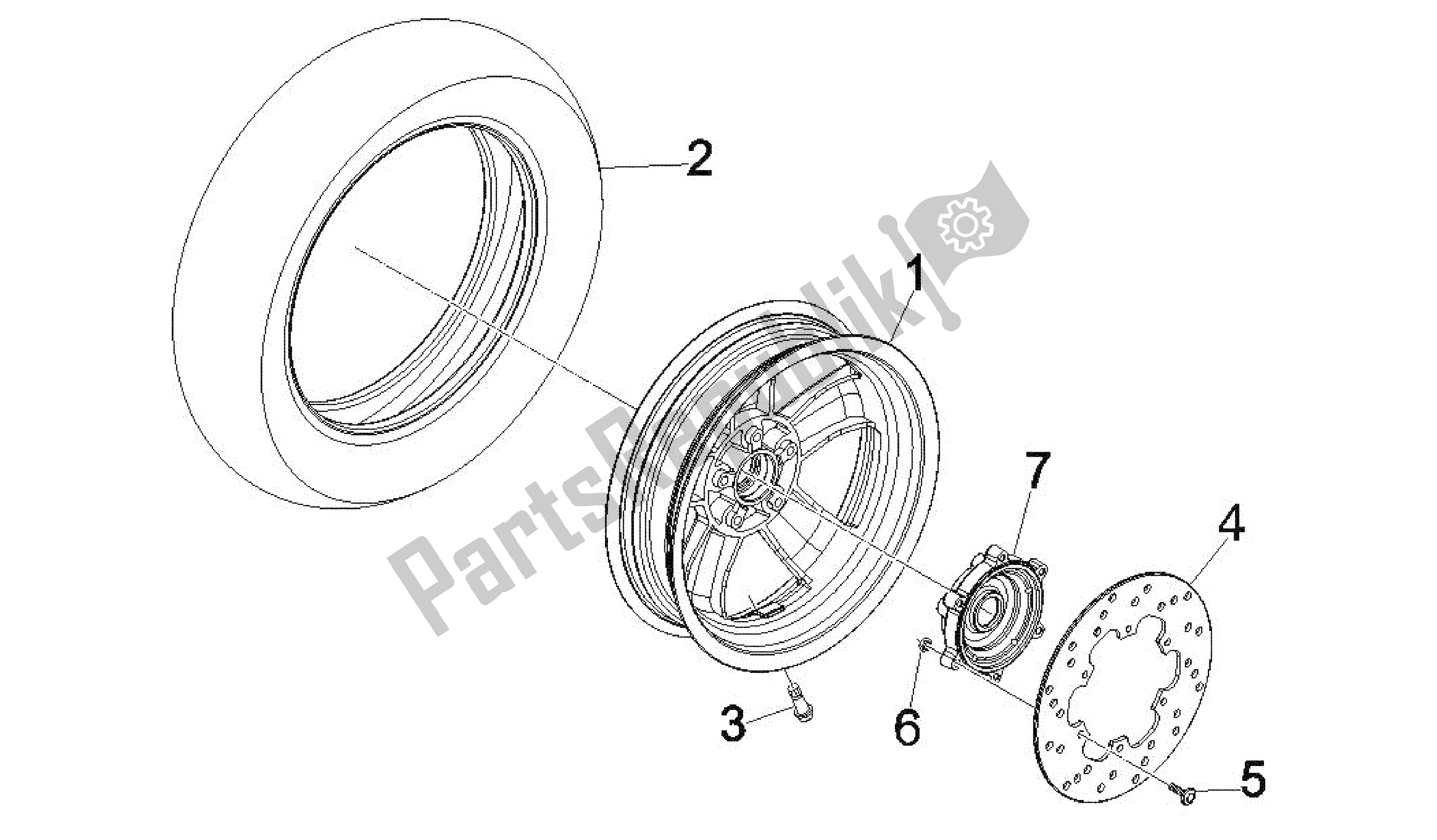 Toutes les pièces pour le Rueda Trasera du Vespa GTV 250 2007