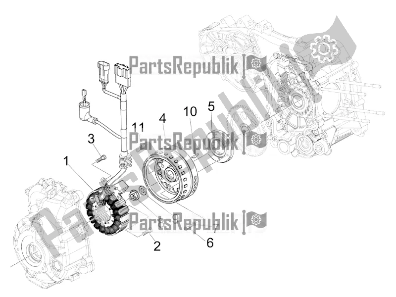 Toutes les pièces pour le Volant Magnéto du Vespa GTV 300 4V IE 2016