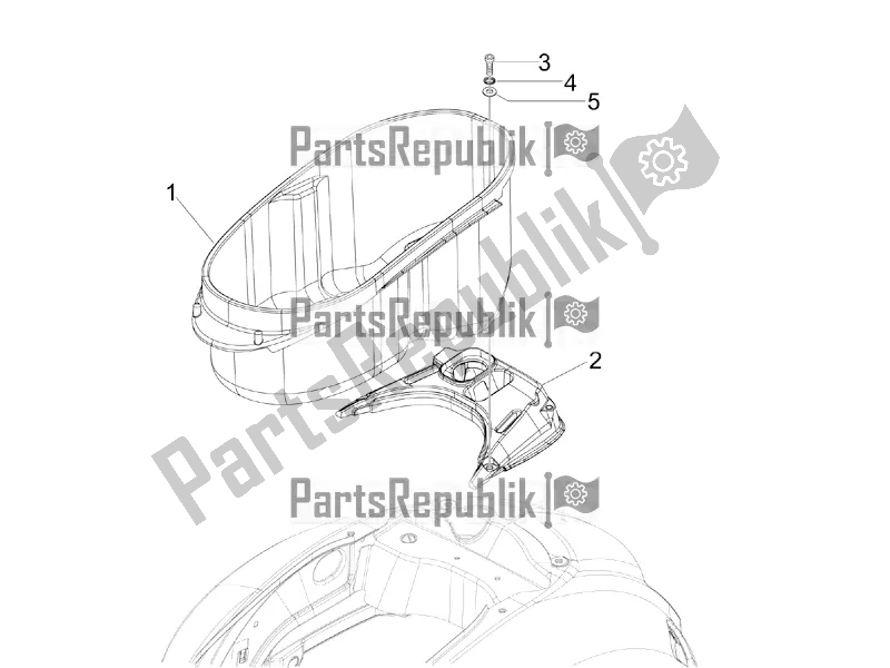 Toutes les pièces pour le Logement De Casque - Sous La Selle du Vespa GTV 300 4V IE 2016