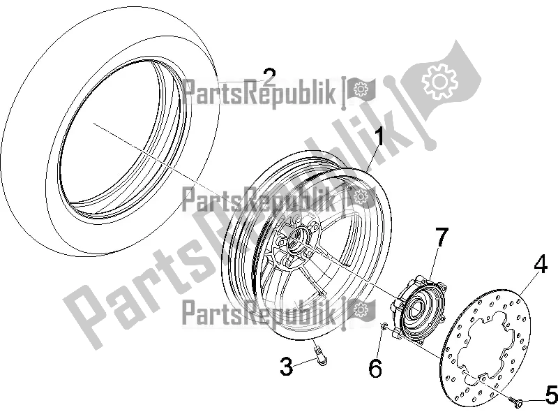 Toutes les pièces pour le Roue Arrière du Vespa GTV 300 4V IE 2016