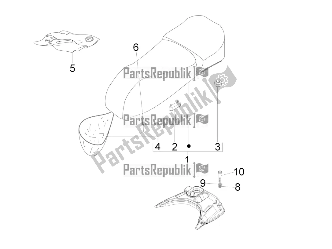 Toutes les pièces pour le Selle / Sièges du Vespa GTV 300 4V IE 2016