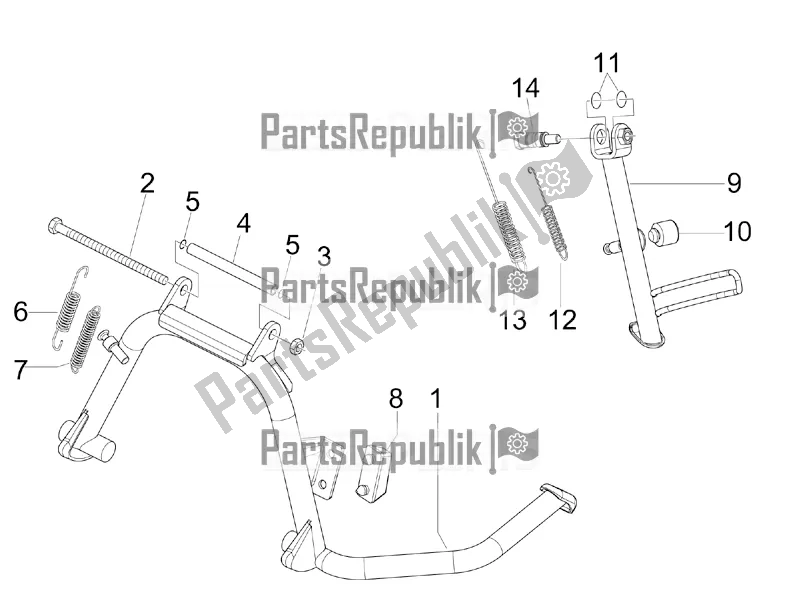 Toutes les pièces pour le Des Stands du Vespa GTV 300 4V IE 2016