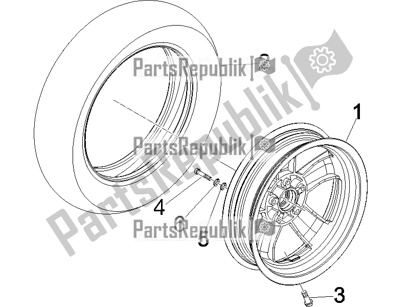 Todas las partes para Rueda Delantera de Vespa GTV 300 / Touring 4V IE USA 2016