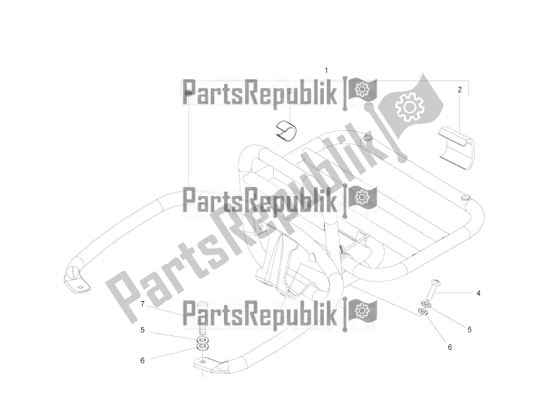 Todas las partes para Portaequipajes Trasero de Vespa GTV 300 / Touring 4V IE USA 2016