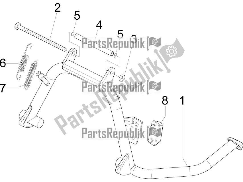 Todas as partes de Suporte / S do Vespa GTV 300 / Touring 4V IE USA 2016