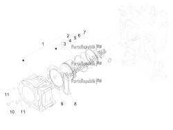 Cylinder-piston-wrist pin unit