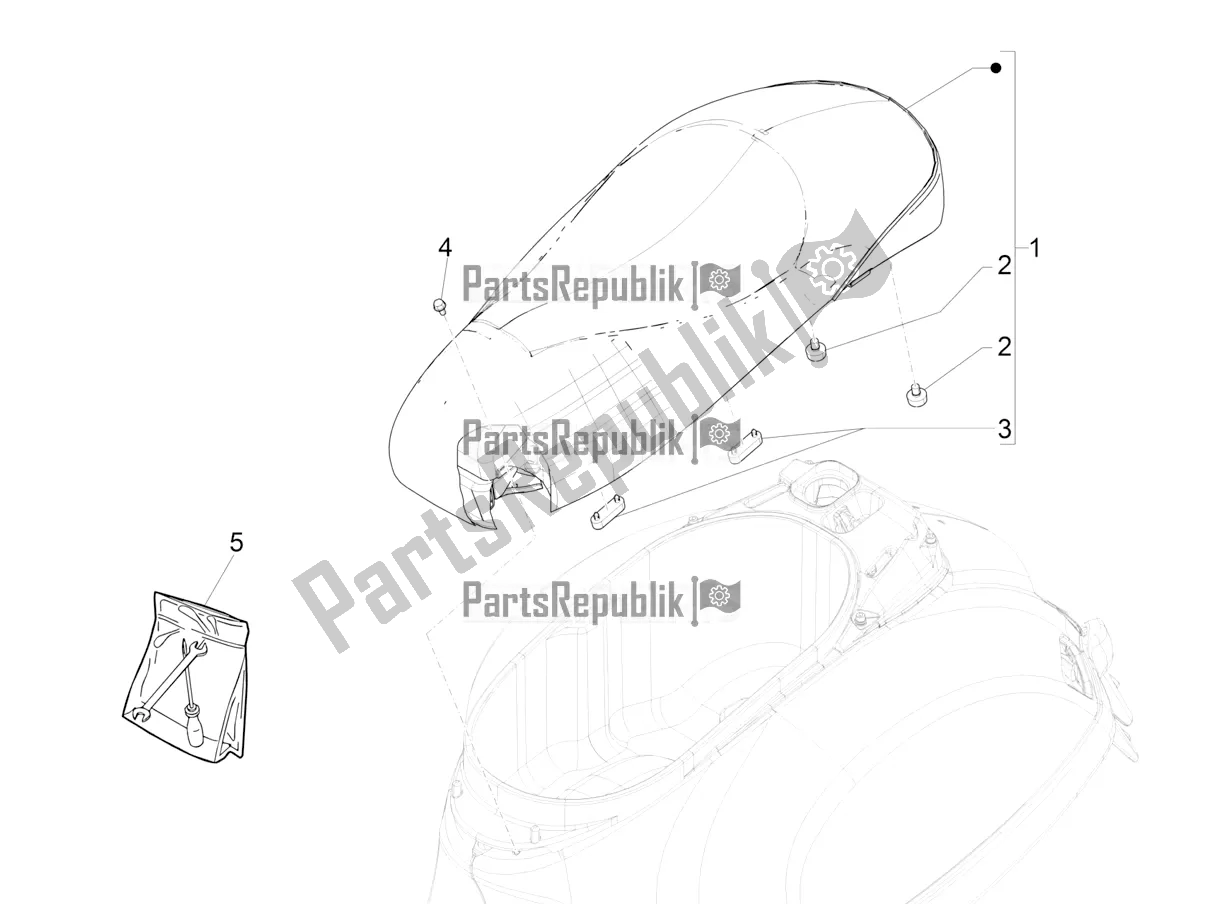 Todas las partes para Silla De Montar / Asientos de Vespa GTV 300 HPE SEI Giorni IE ABS Apac 2020