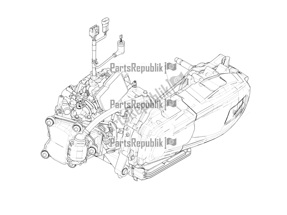 Tutte le parti per il Motore, Assemblaggio del Vespa GTV 300 HPE SEI Giorni IE ABS Apac 2021