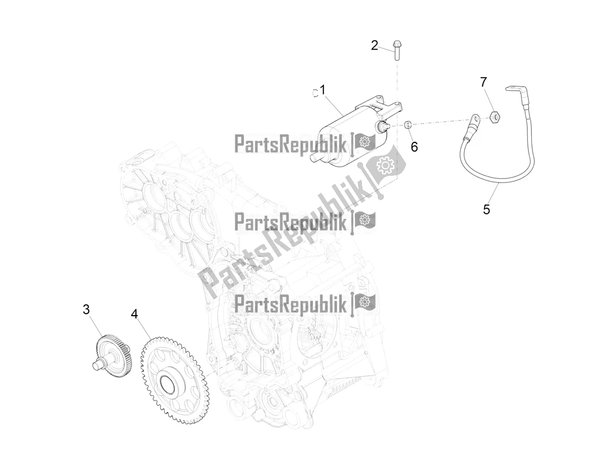 Todas las partes para Stater - Arranque Eléctrico de Vespa GTV 300 HPE SEI Giorni IE ABS Apac 2021