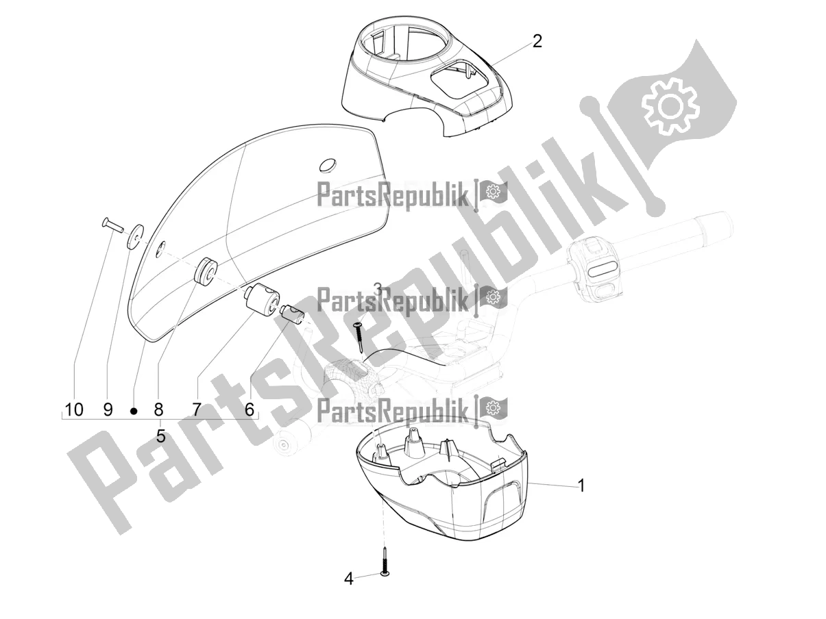 Wszystkie części do Pokrowce Na Kierownic? Vespa GTV 300 HPE SEI Giorni IE ABS E4 2020