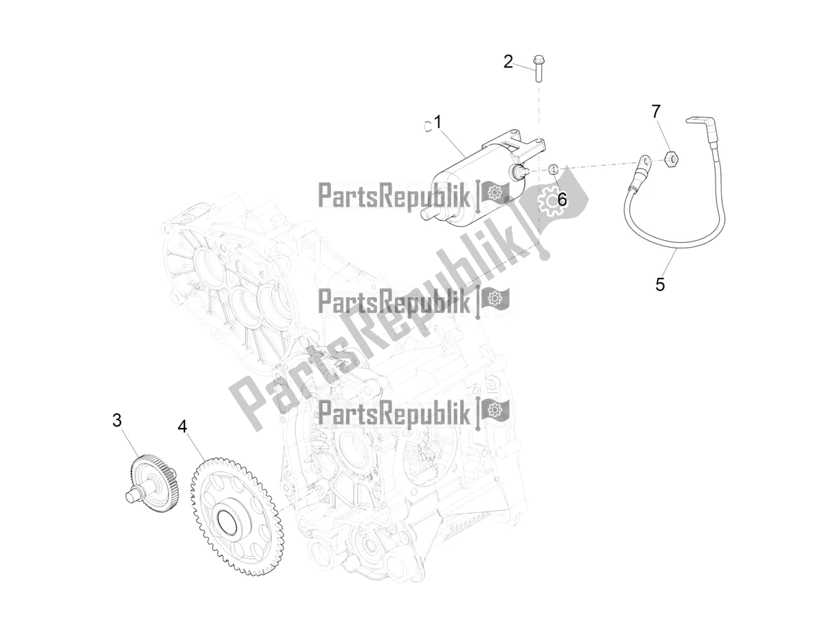 Todas as partes de Stater - Partida Elétrica do Vespa GTV 300 HPE SEI Giorni IE ABS E4 2020