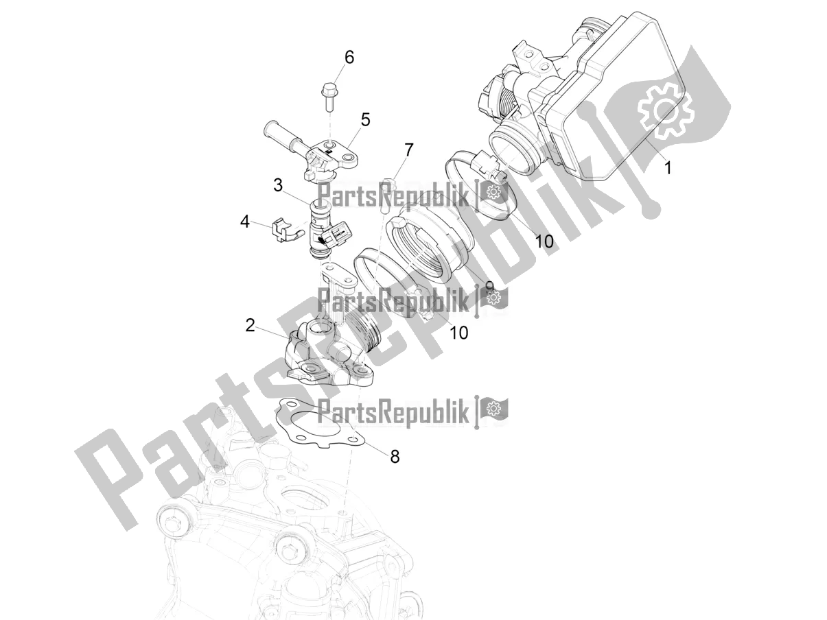 Wszystkie części do Throttle Body - Injector - Induction Joint Vespa GTV 300 HPE SEI Giorni IE ABS E4 2021