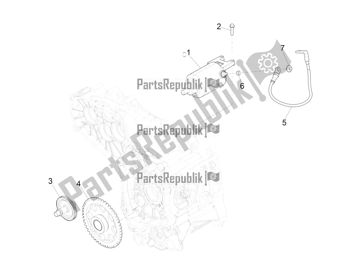 Todas as partes de Stater - Partida Elétrica do Vespa GTV 300 HPE SEI Giorni IE ABS E5 2020