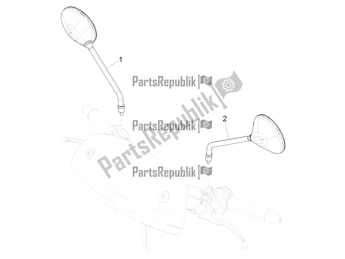 Todas las partes para Espejo / S De Conducción de Vespa GTV 300 HPE SEI Giorni IE ABS E5 2022