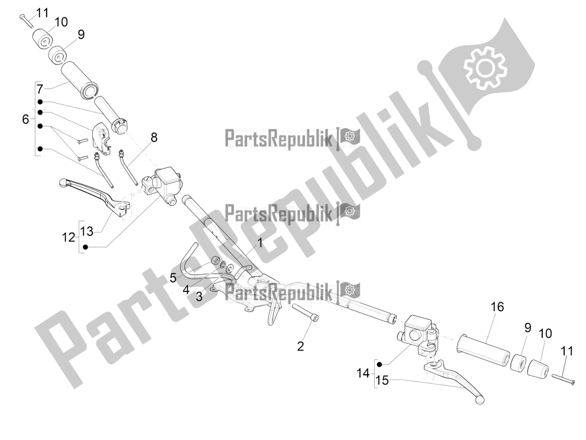 Todas las partes para Manillar - Master Cil. De Vespa GTV 300 HPE SEI Giorni IE ABS E5 2022