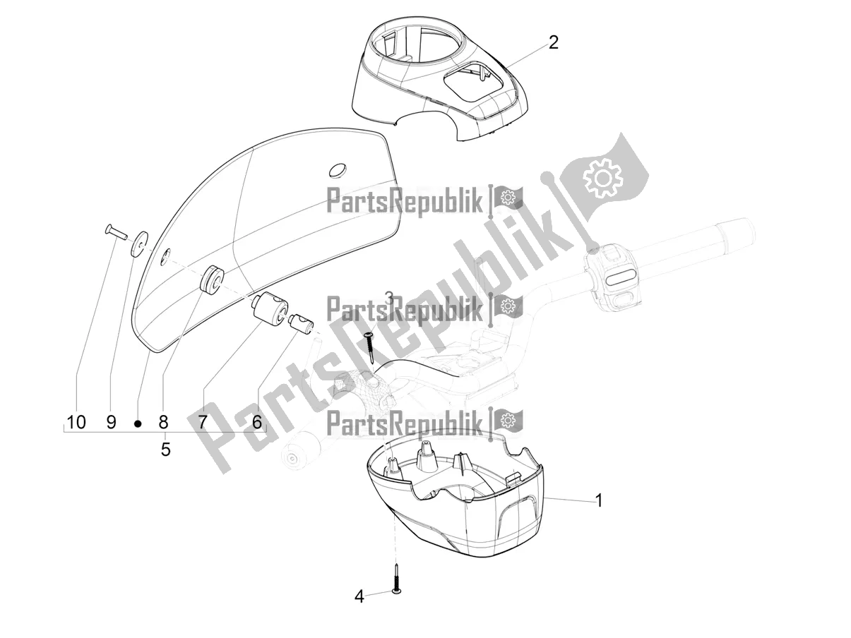 Tutte le parti per il Coperture Per Manubri del Vespa GTV 300 Seigiorni Apac 2021