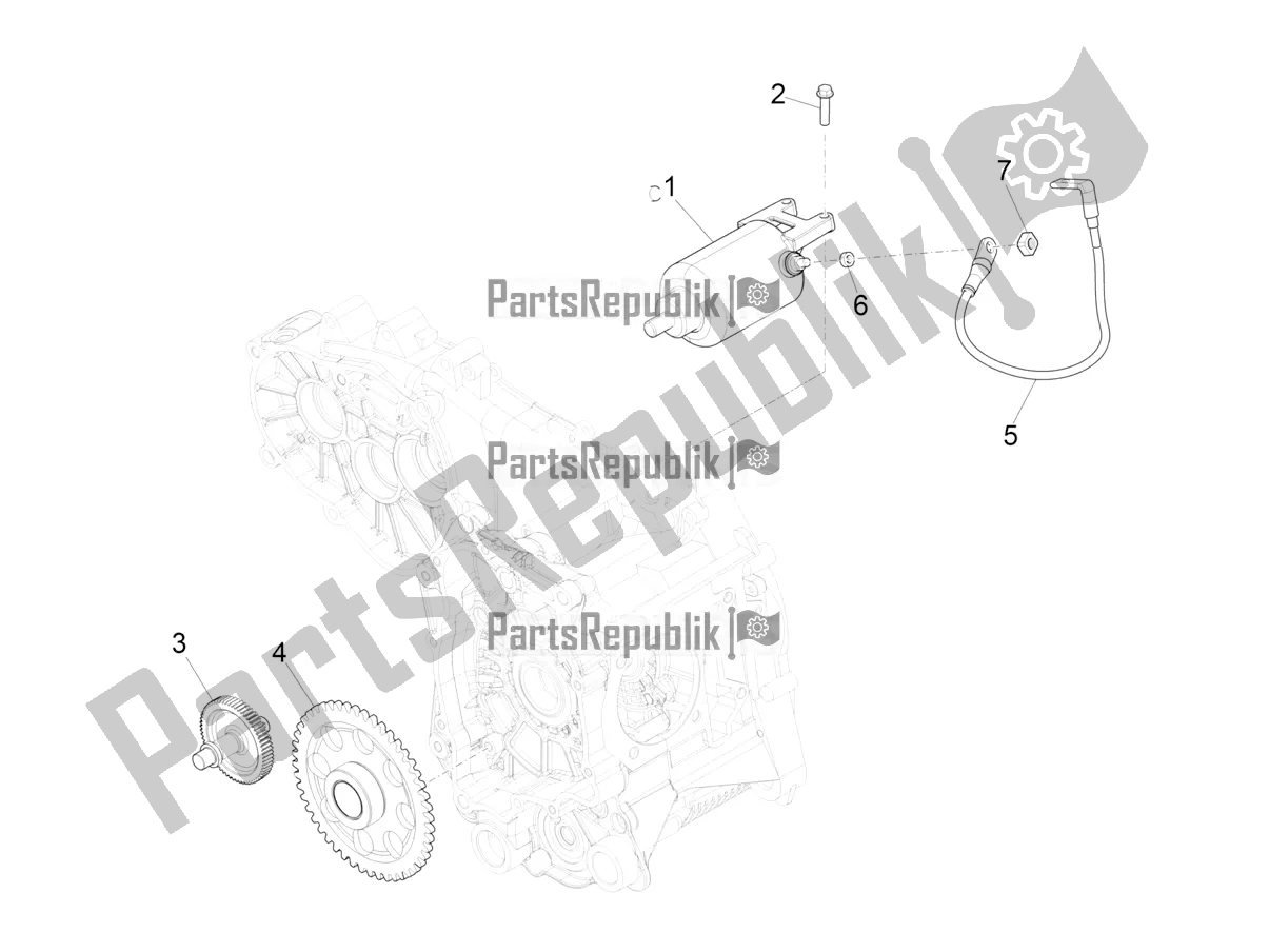 All parts for the Stater - Electric Starter of the Vespa GTV 300 Seigiorni Apac 2021