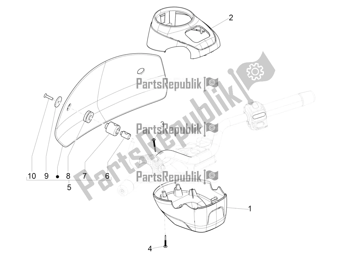 Tutte le parti per il Coperture Per Manubri del Vespa GTV 300 Seigiorni Apac 2022