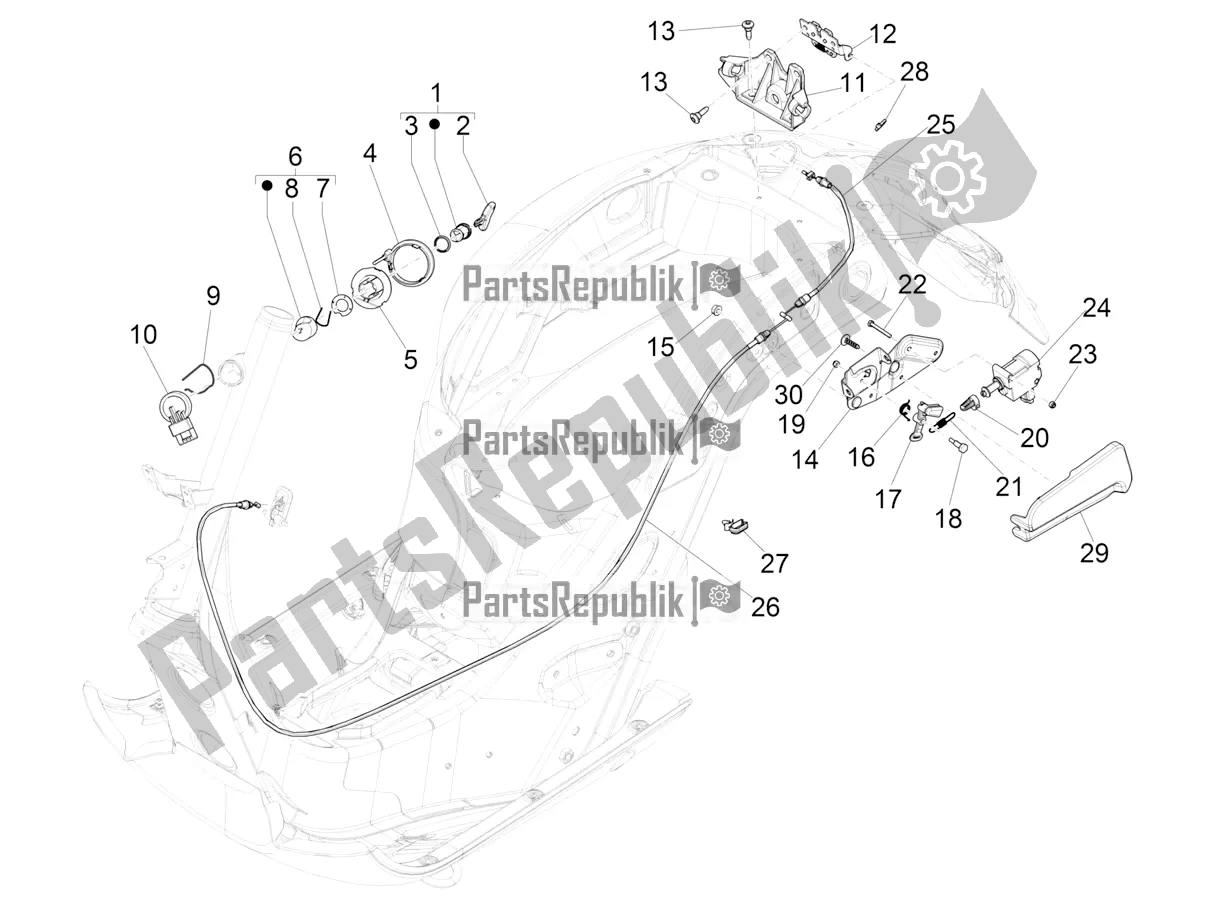 Tutte le parti per il Serrature del Vespa GTV 300 Seigiorni Apac 2022