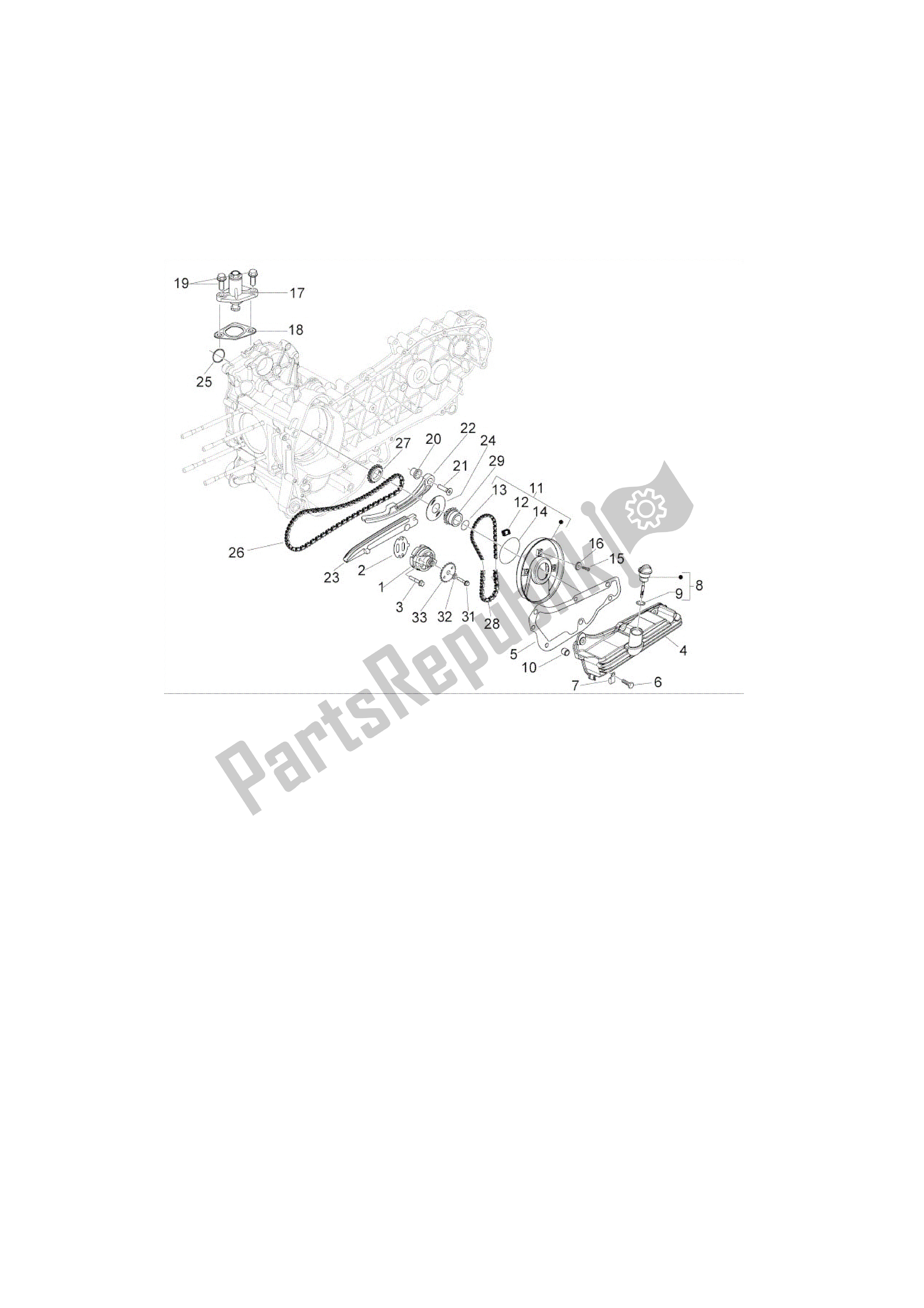 All parts for the Bomba De Aceite of the Vespa LX 125 2005 - 2006