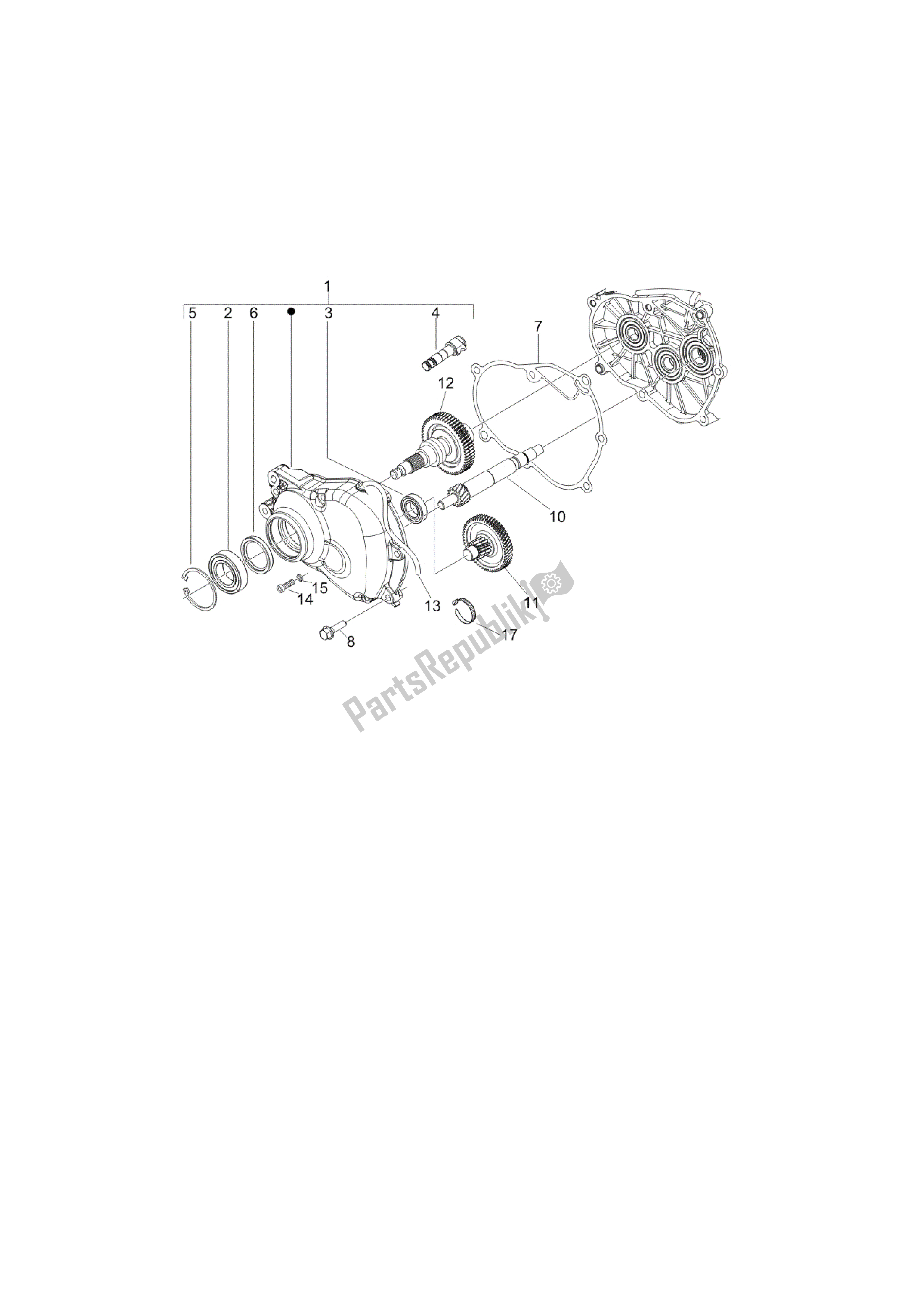 Toutes les pièces pour le Réducteur De Groupe du Vespa LX 125 2005 - 2006