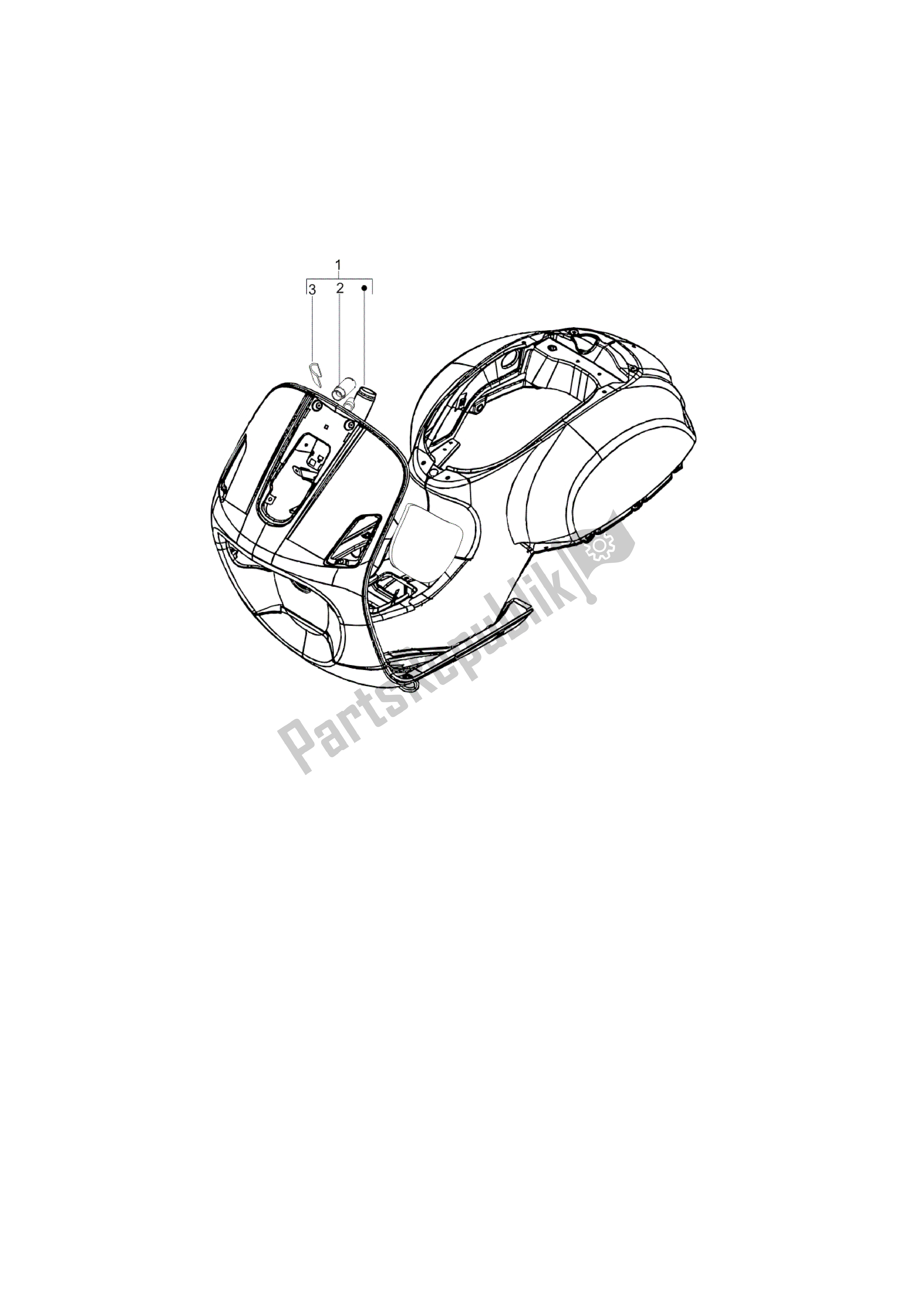 Toutes les pièces pour le Chasis / Carrocería du Vespa LX 125 2005 - 2006