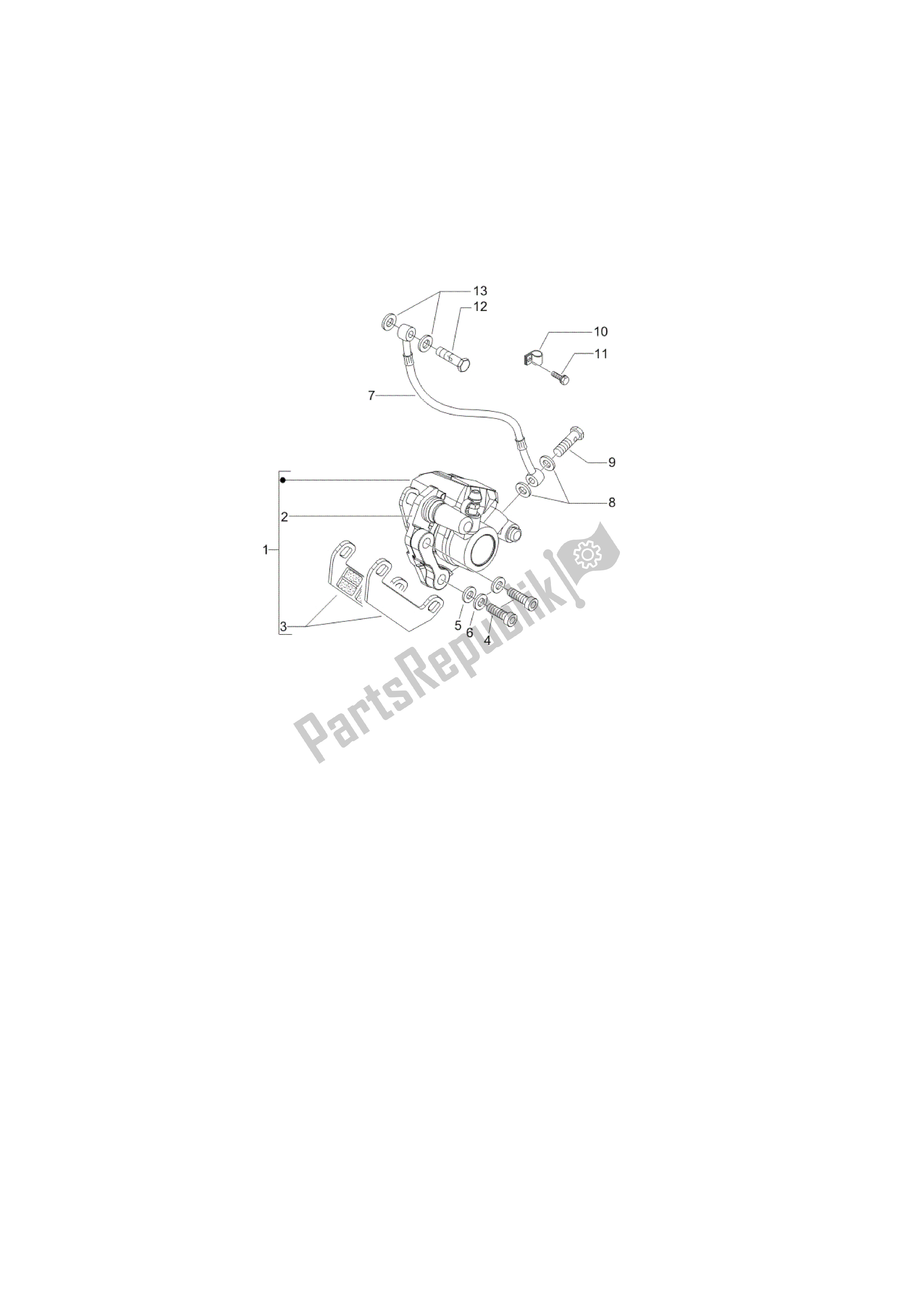 All parts for the Tuberìas Frenos - Pinzas Del Freno of the Vespa LX 125 2005 - 2006