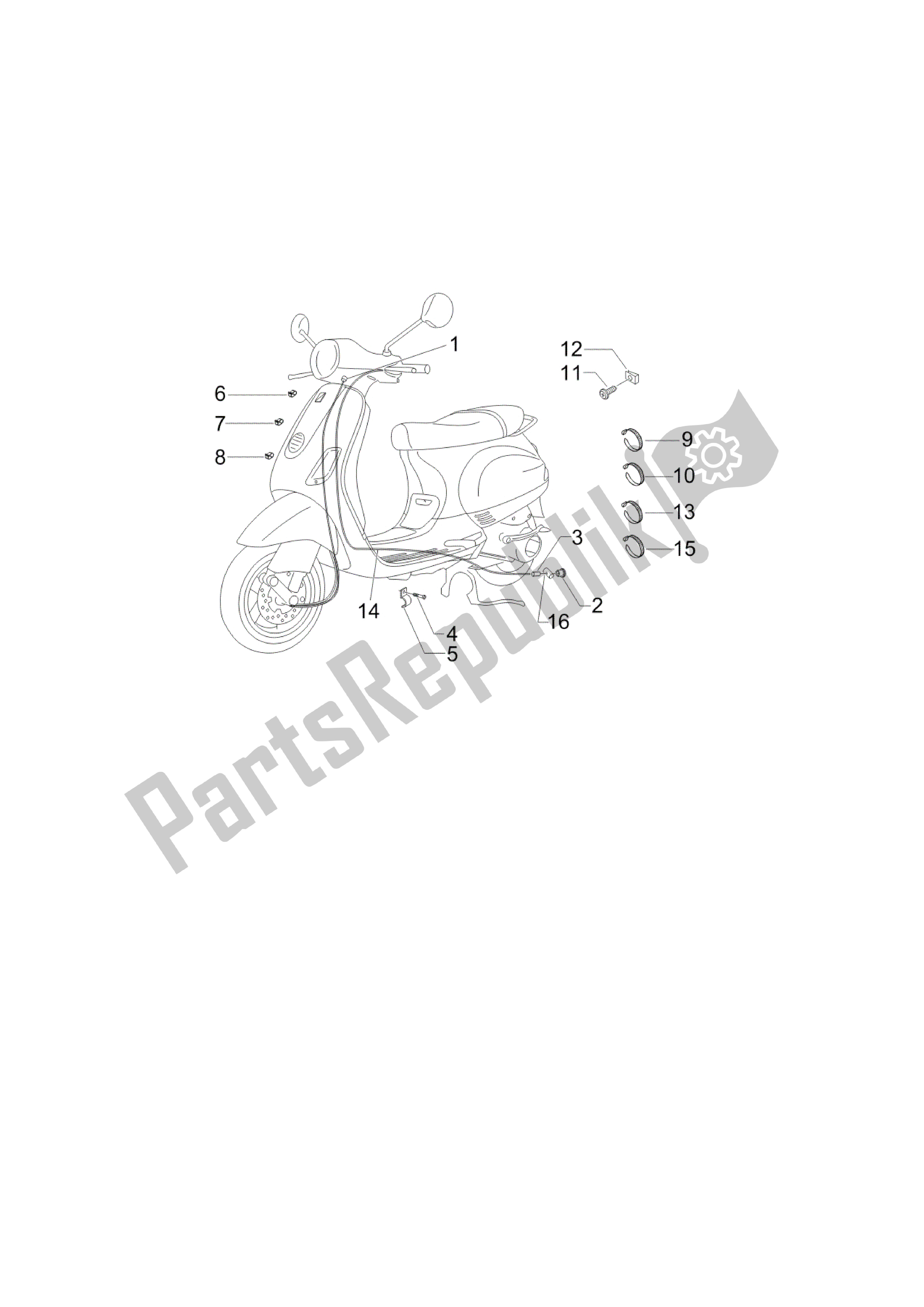 Toutes les pièces pour le Transmisiónes du Vespa LX 125 2005 - 2006