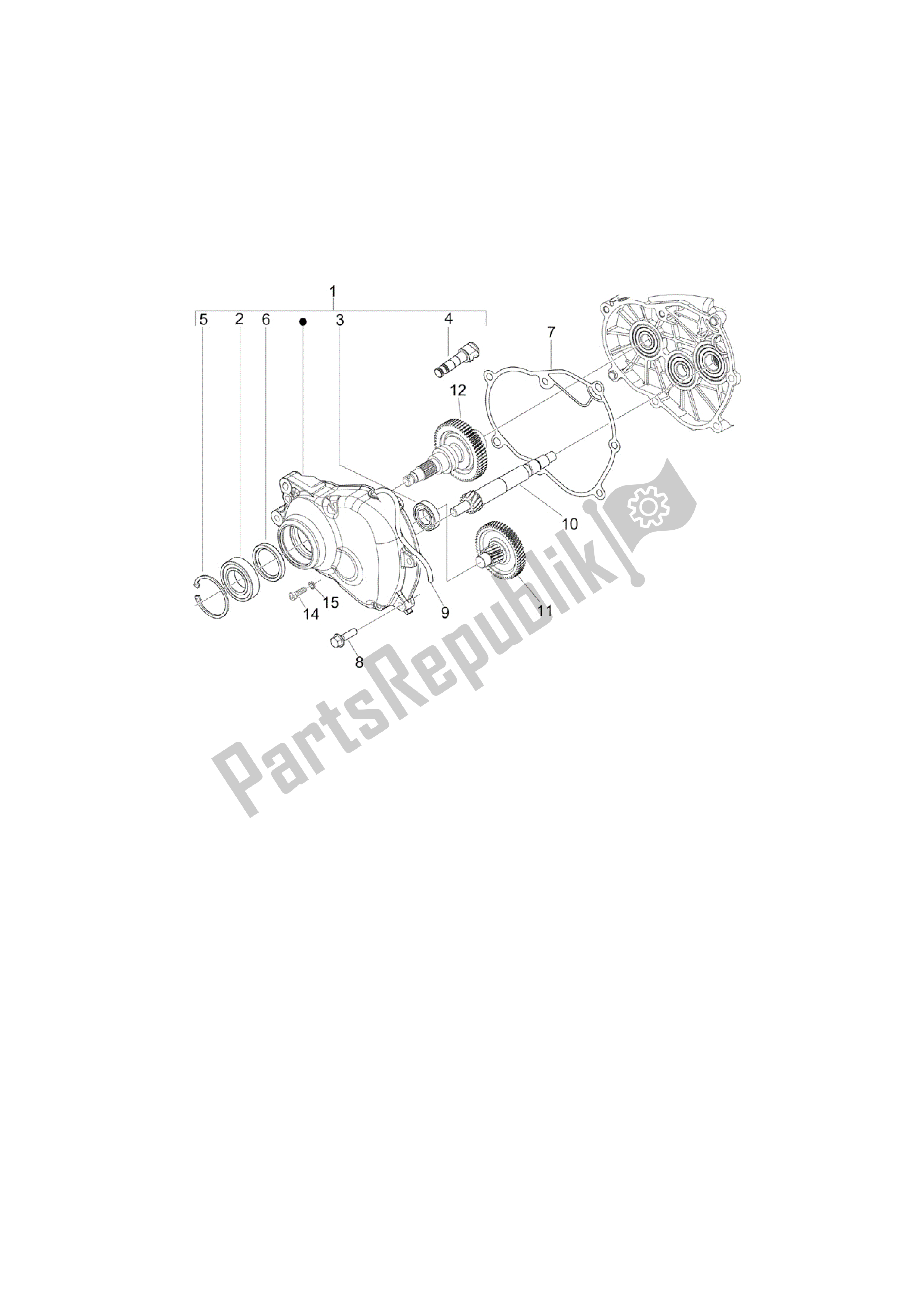 All parts for the Grupo Reductor of the Vespa LX 125 2010