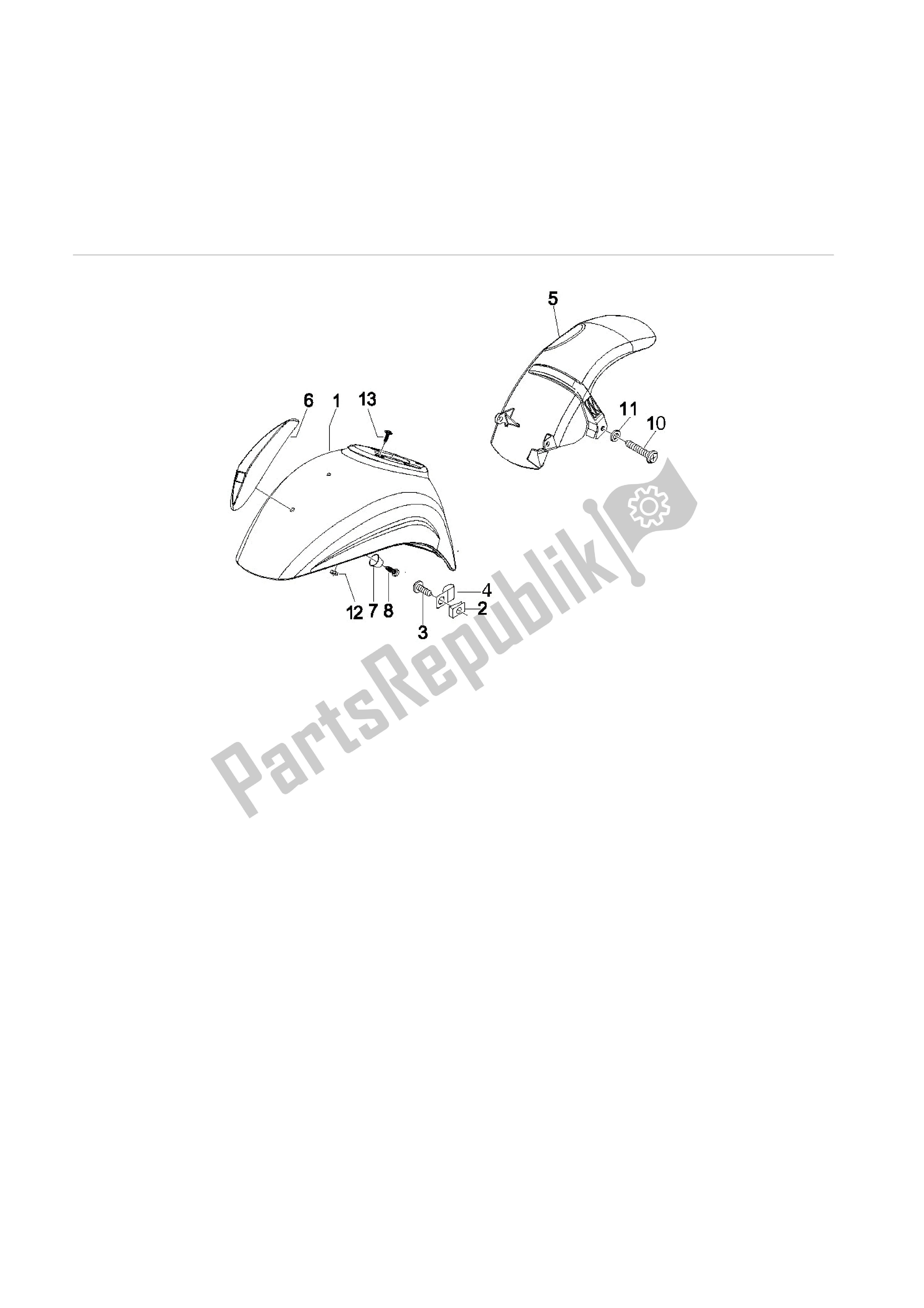 Toutes les pièces pour le Alojamiento Rueda - Guardabarros du Vespa LX 125 2010