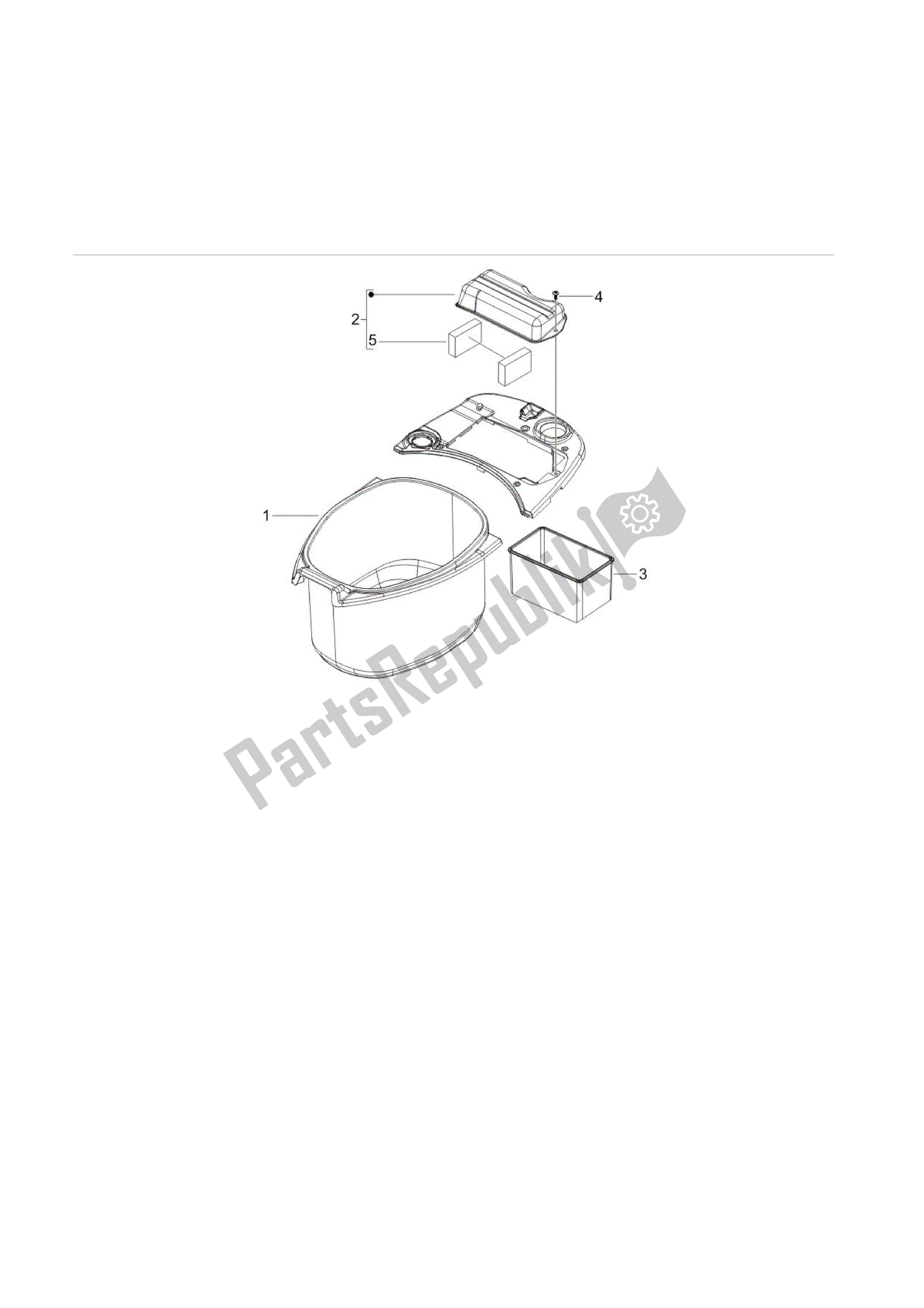 Todas las partes para Alojamiento Casco - Parte Debajo De Sillìn de Vespa LX 125 2010